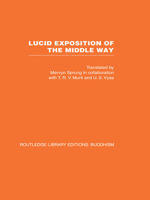 cover image of Lucid Exposition of the Middle Way